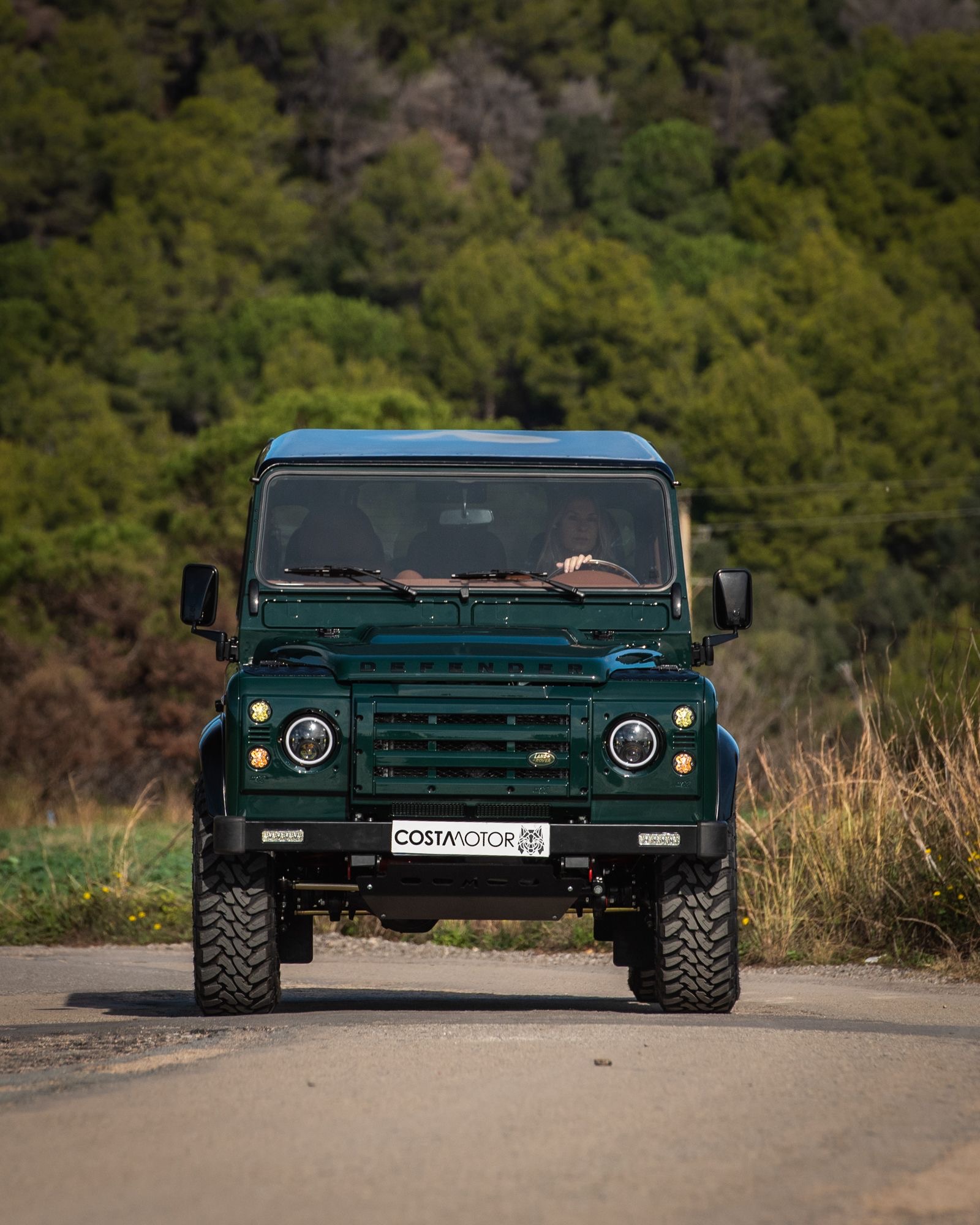 Land Rover Defender Falcon restored by Costa Motor — front