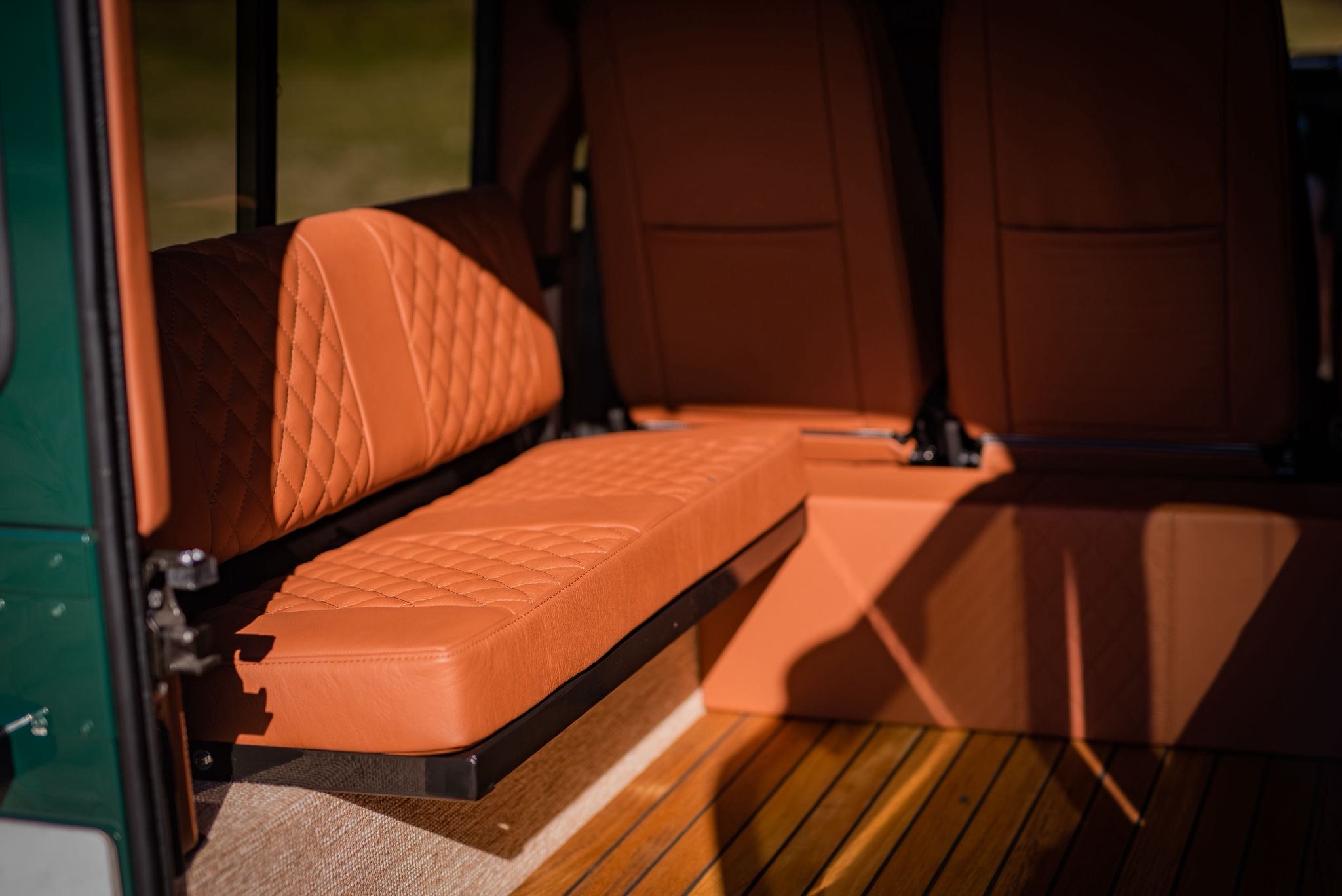 Land Rover Defender Falcon restored by Costa Motor — rear bench