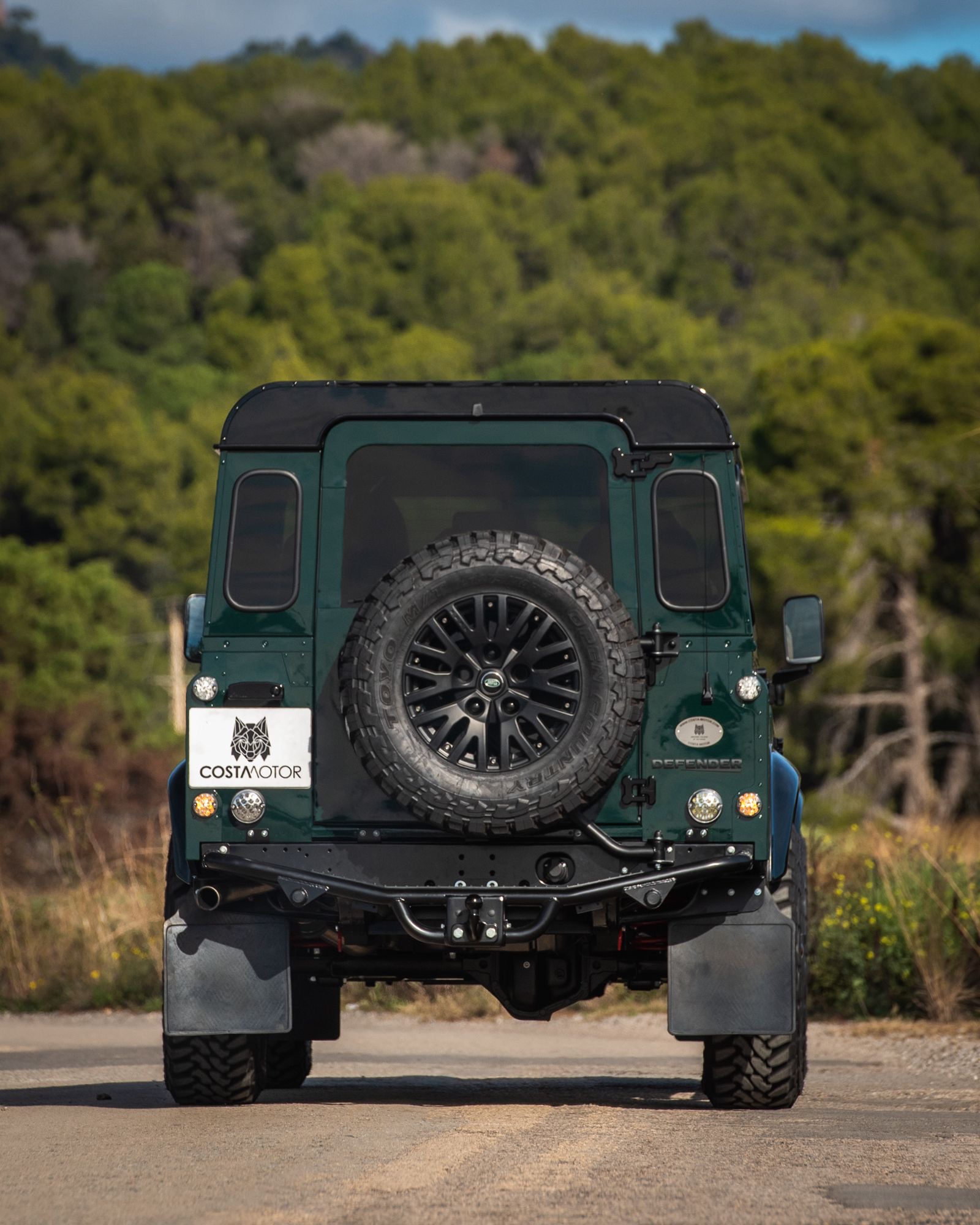 Land Rover Defender Falcon restored by Costa Motor — rear