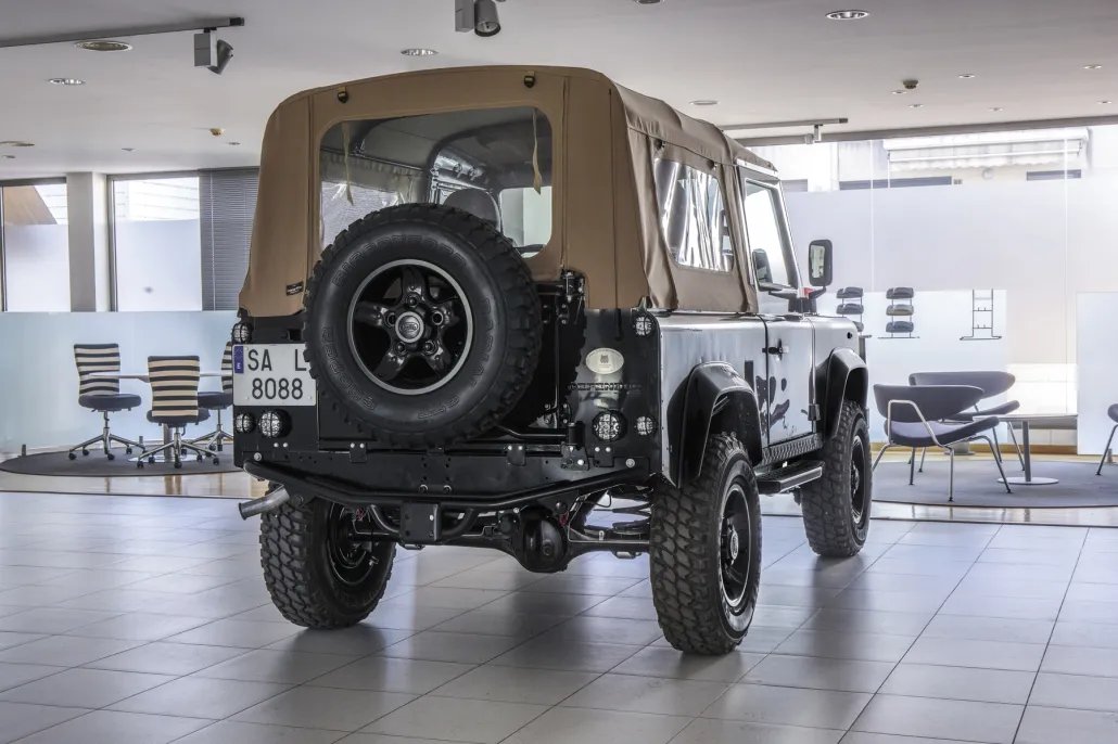 Land Rover Defender Kai restored by Costa Motor — rear