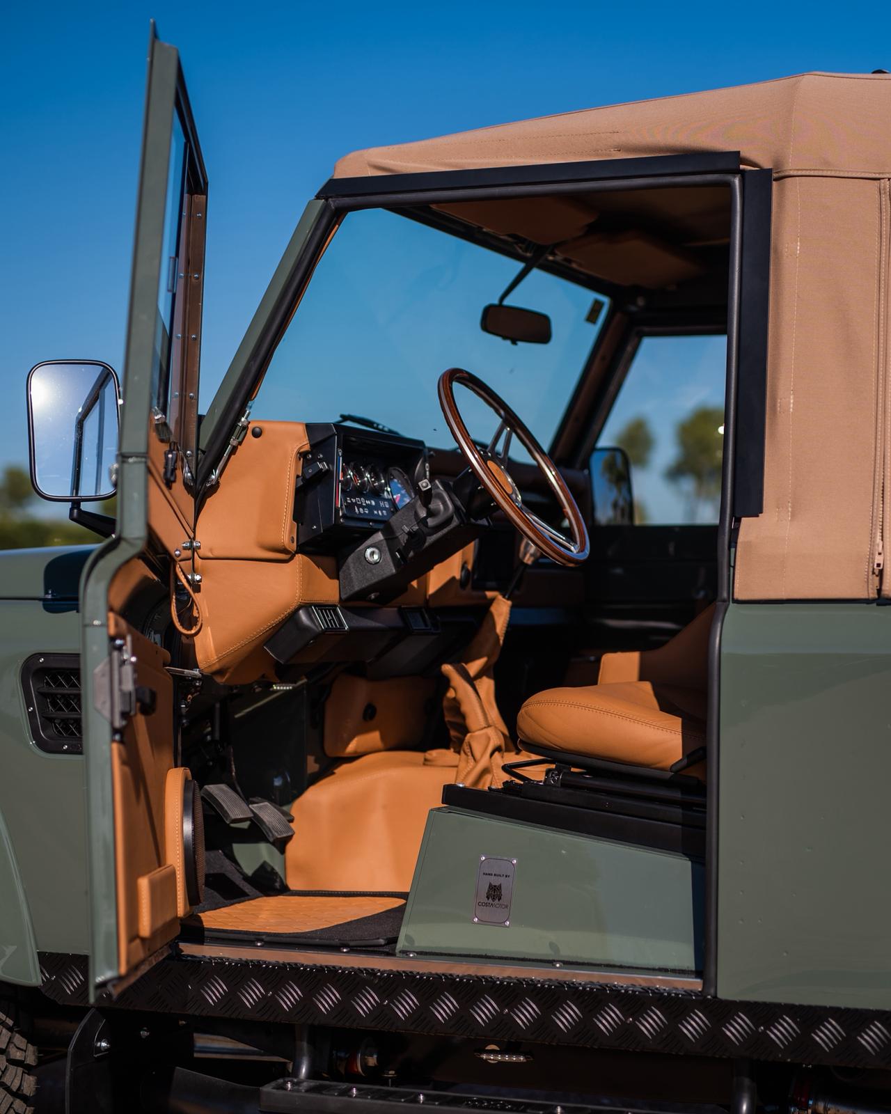 Land Rover Defender Lisboa restored by Costa Motor — door open